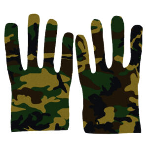 Green Camoflauge Gloves Design