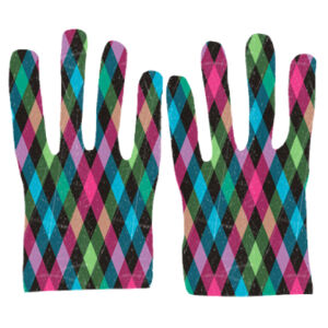 Retro Plaid Gloves Design